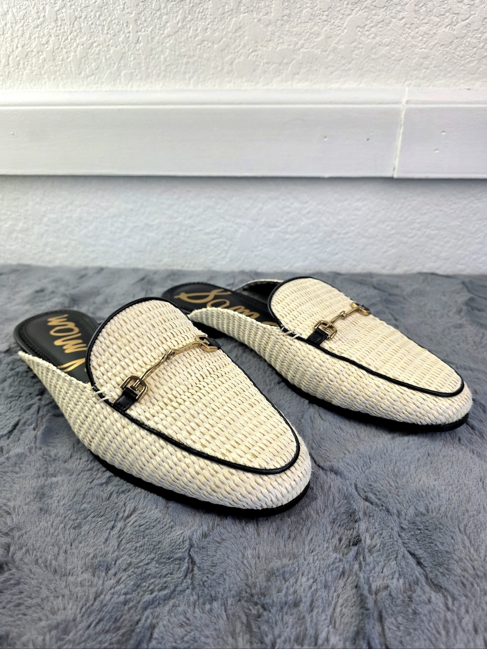 Sam Edelman Linnie, Linen Rafia Mules Size 10 - Picture 3 of 16